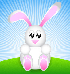 White Easter Rabbit