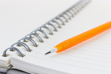 Naklejka premium a pencil and a book