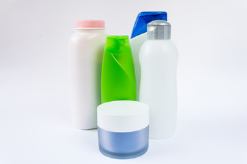 Plastic bottles isolated
