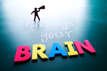 Change your brain concept