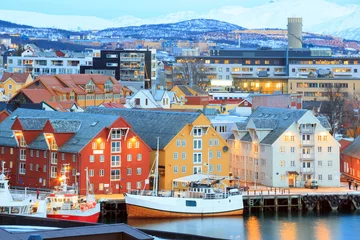 Photo sur Plexiglas Scandinavie Paysage urbain de Tromso