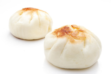 two fried buns with clipping path