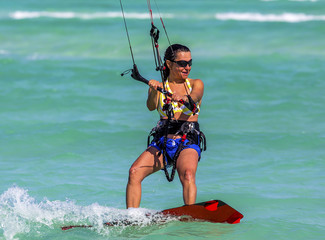 Kite-surfing girl