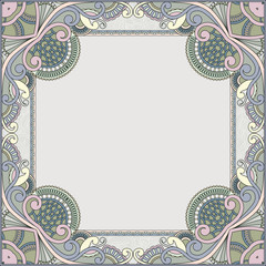Abstract floral frame, retro design