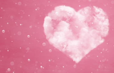 Obraz premium heart from clouds and drops