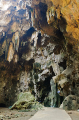 Pathway go to inside a cave
