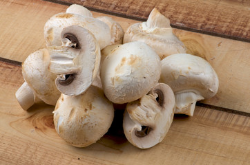 Heap of Raw Champignons