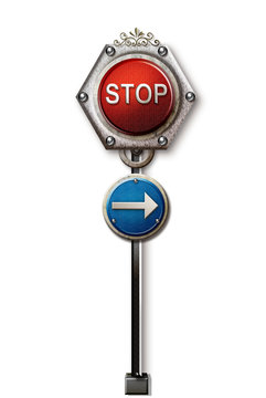 Road sign. Stop