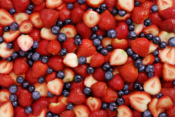Fototapeta premium Strawberries and Blueberries