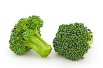 Fresh broccoli isolated on white background