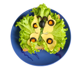 fun food for kids isolated on white