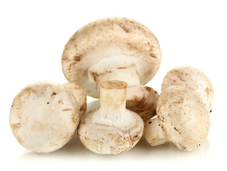 Fresh mushrooms isolated on white
