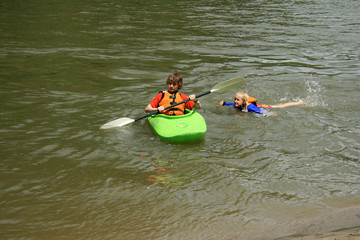 Swimming and Kayaking
