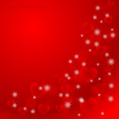 Elegant Valentine's day background with hearts and place for tex