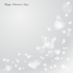 Fototapeta na wymiar Elegant Valentine's day background with hearts and place for tex