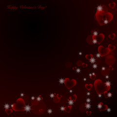 Elegant Valentine's day background with hearts and place for tex