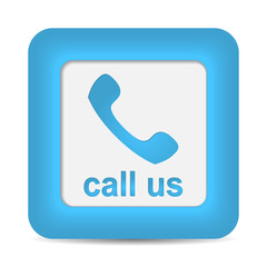 Call Us. Phone icon on blue button.