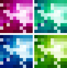 Set of modern geometric design template