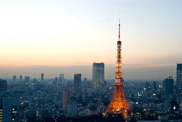 Foto op Plexiglas Tokyo nachtzicht en Tokyo Tower © 歌うカメラマン