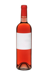 botella de vino rosado