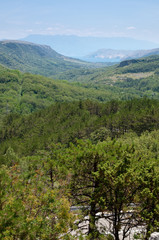 Panoramic view of Draga Bascanska valley and Baska at Krk - Croa