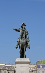 Louis XIV statue équestre, château de Versailles (France)