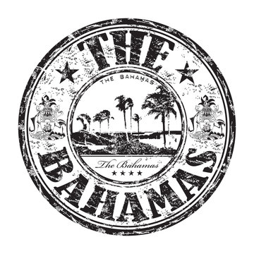 The Bahamas grunge rubber stamp