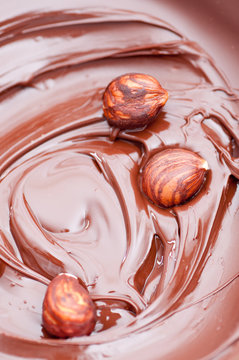 Hazelnuts In Melted Chocolate