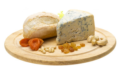 Slice of blue cheese