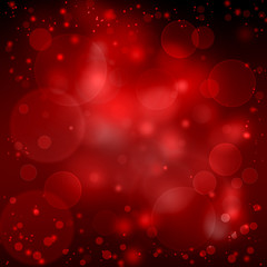 beautiful romantic red bokeh background