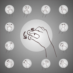 touchscreen hand icon