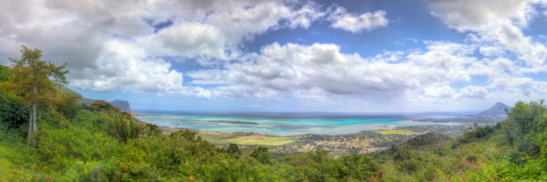 Panoramic view on Mauritius