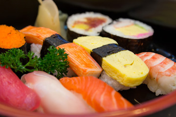 Sushi set closeup