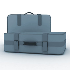 Suitcases isolated on white background