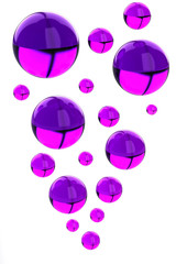 Color abstract with transparent bubbles