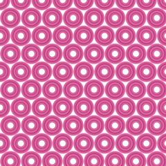 Volumetric pink circles on a white background