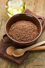 Linseed oil and flax seeds