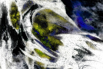 abstract chaotic painting by oil on canvas,  illustration, backg © Mikhail Zahranichny