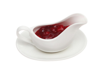 Cranberry sauce in boat © Richard Griffin