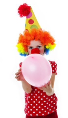 a happy little clown - portrait