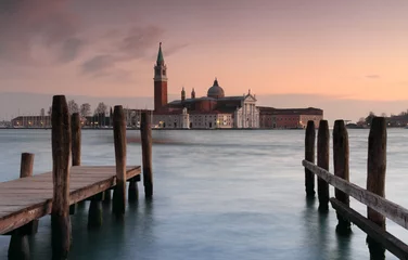 Abwaschbare Fototapete Venedig venezianische Landschaft bei Sonnenuntergang