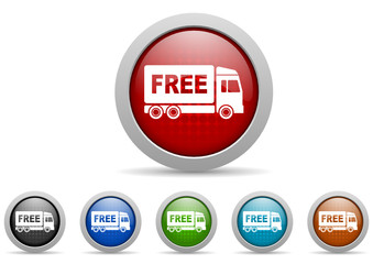 free delivery vector icon set