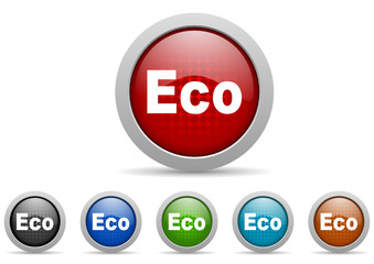 eco vector icon set