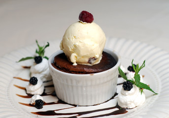 Chocolate souffle cake
