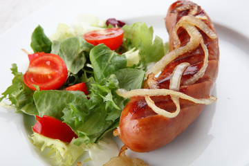 Grilled sausages