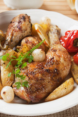 Roasted chicken leg