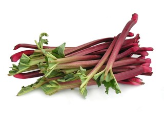 pink stems of rhubarb for spring,tasty compote