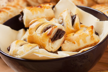 Puff pastry with chocolate