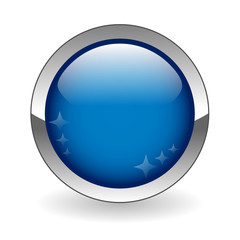 BLANK web button (round dark blue metallic blank gel) - obrazy, fototapety, plakaty