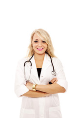 Blonde attractive female Doctor